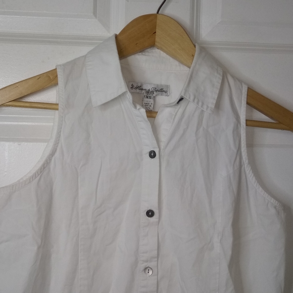 Maison De Papillon Chiara Pleated Button Down Blouse Size XS - Picture 4 of 13